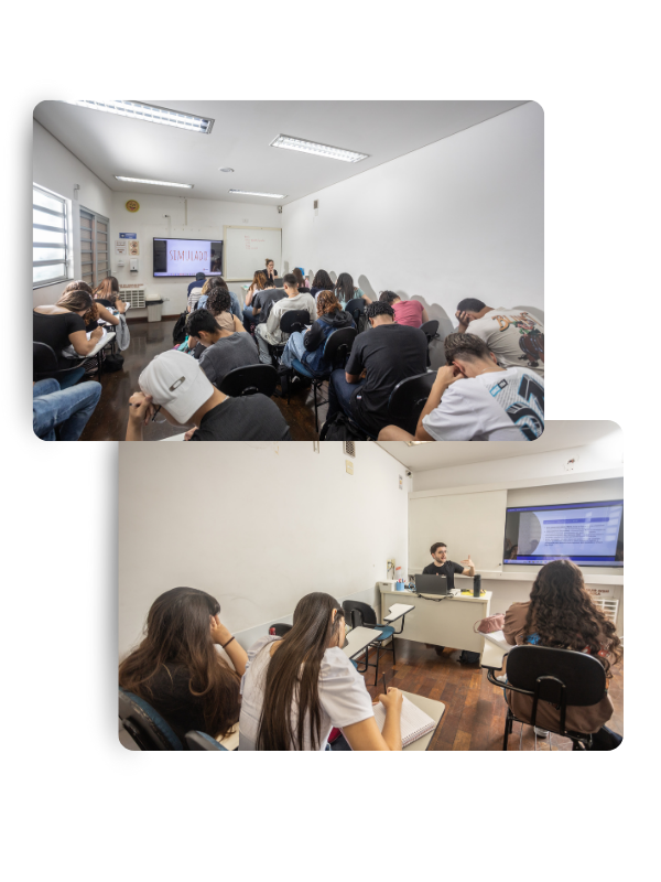 Alunos estudando em sala de aula no Cintter.
